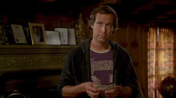 Fletch (Chevy Chase) pondering a proposal, in “Fletch.” (Universal Pictures)