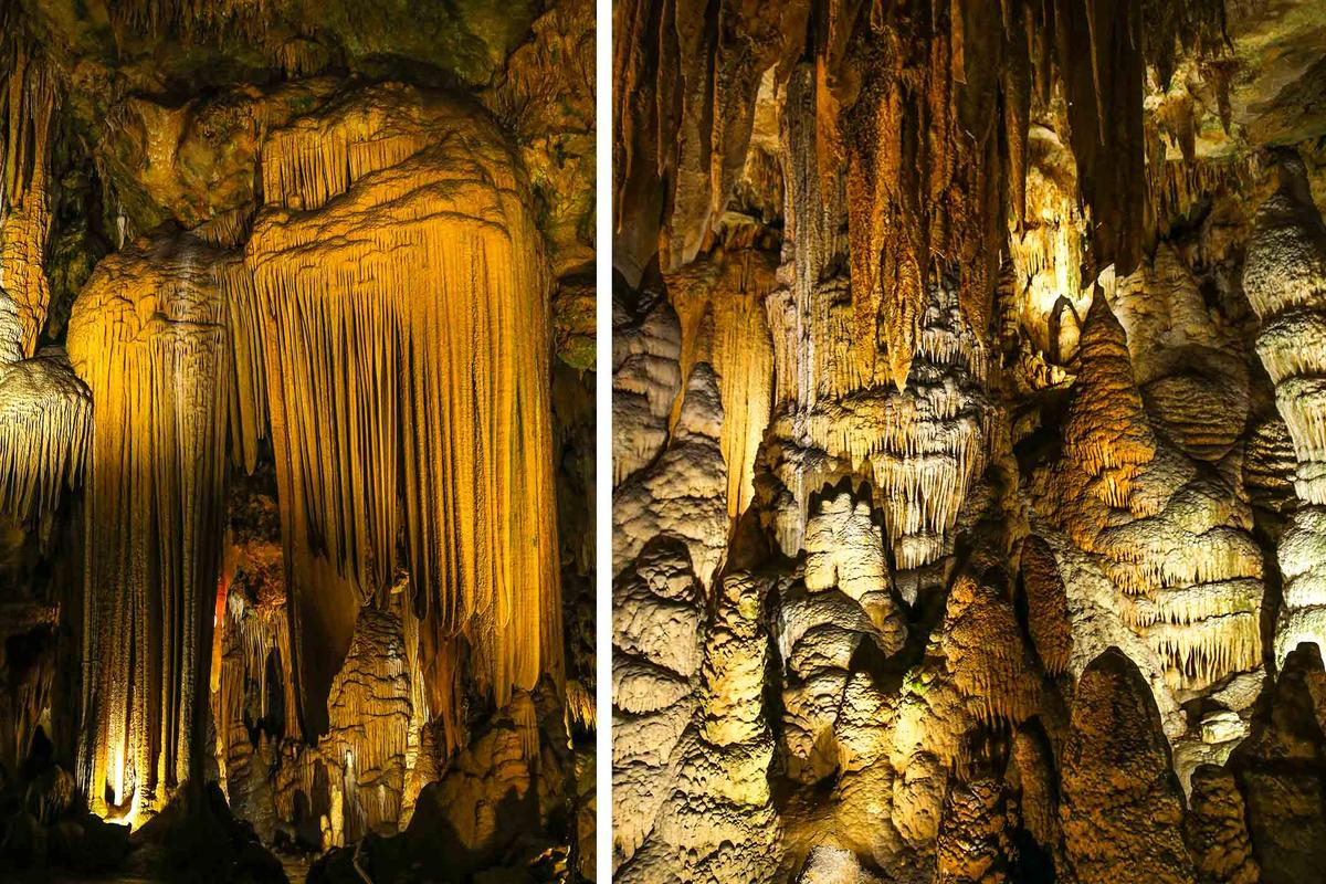 Details of the cave's features, including stalactites. (Andru Goldman/Shutterstock)