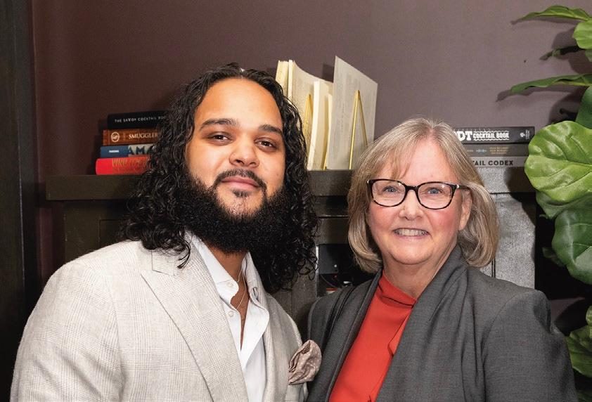 Tiger Woods Foundation CEO Cynthia Court with an alumnus of the foundation’s program, Natan Santos. (Courtesy of TGR Foundation)