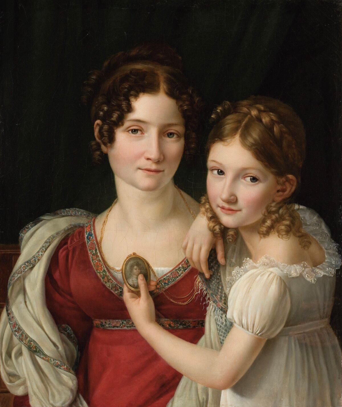 “Portrait of a Mother With Her Daughter” by Henri-François Riesener, 1816−1823. Oil on canvas. Finnish National Gallery. (Public Domain)