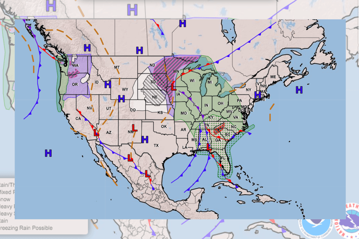 Storm Brings Ice, Snowfall to the Plains While Most of America Has Snowless Christmas: Forecast