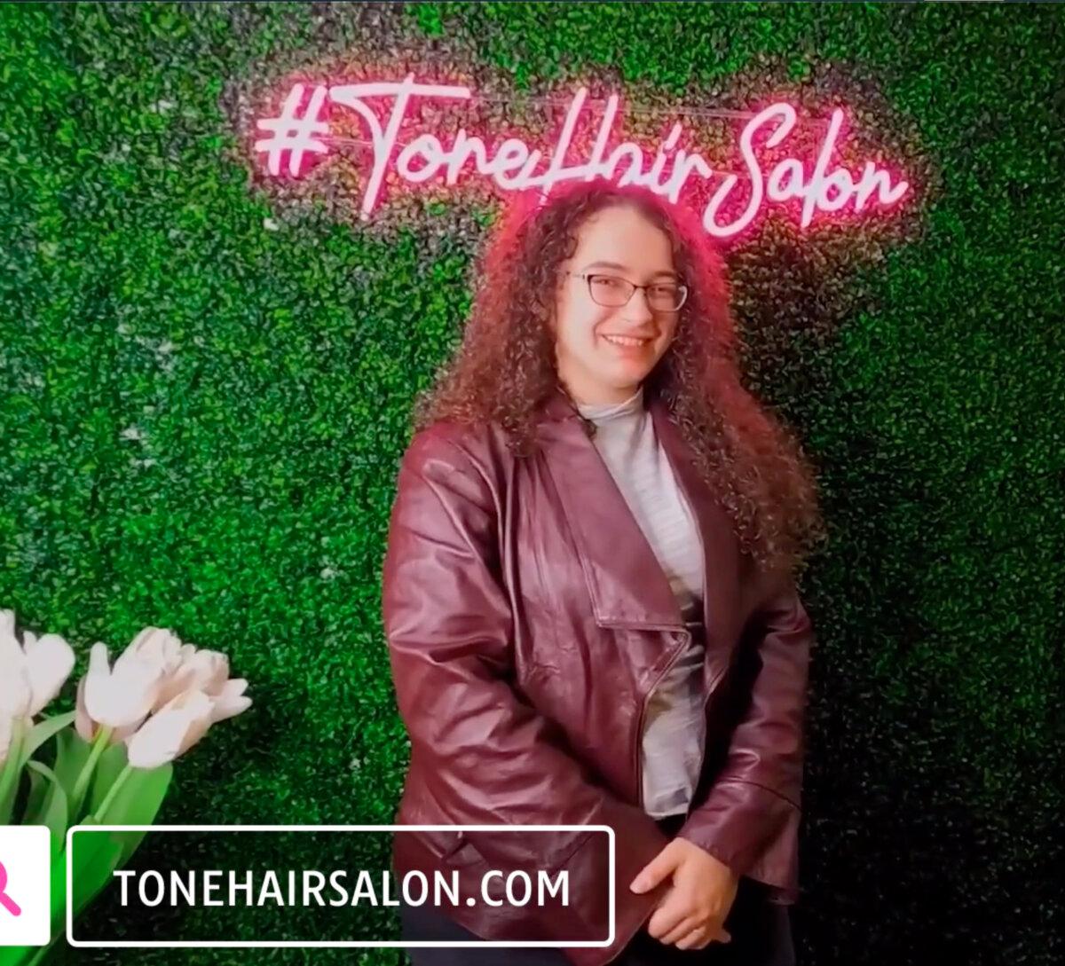 Rebecca after her hair was detangled. (Courtesy of Leda Fazal/<a href="https://tonehairsalon.com/">Tone Hair Salon</a>)