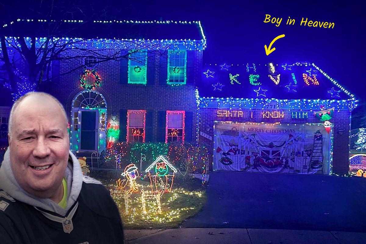 Mike Witmer has incorporated Kevin Muller's name in his light display for over 20 years. (Courtesy of Mike Witmer)