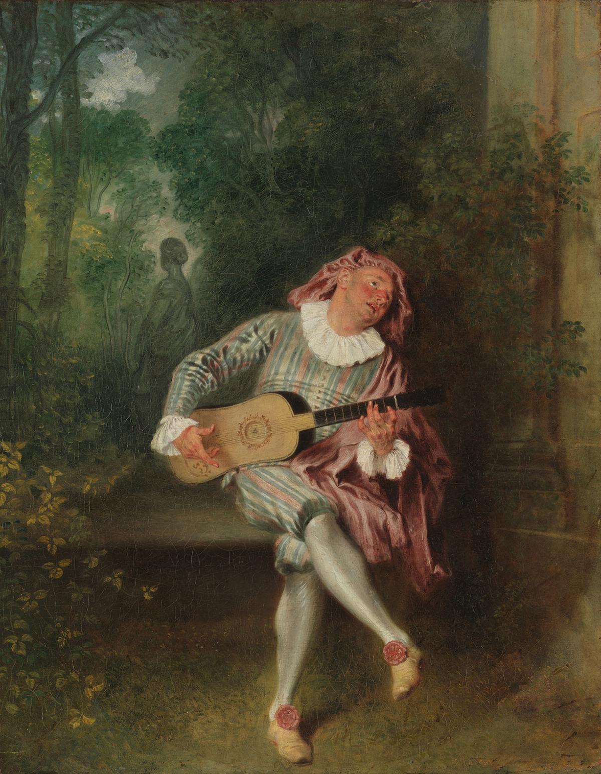 "Mezzetin," circa 1718–1720, by Antoine Watteau. Oil on canvas; 21 3/4 inches by 17 inches. The Metropolitan Museum of Art, New York City. (Public Domain)