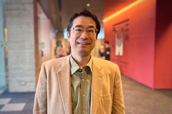 Senkatsu Hayashi at Shen Yun Performing Arts at Line Cube Shibuya, in Tokyo, on Dec. 28, 2023. (Shibuya Terada/The Epoch Times)