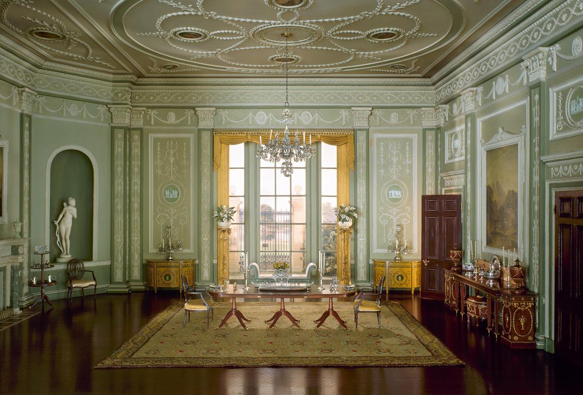  "E-10: English Dining Room of the Georgian Period, 1770–90," made 1937, by Narcissa Niblack Thorne. Mixed media; 20 inches by 35 1/4 inches by 25 11/16 inches. Art Institute of Chicago. (Public Domain)
