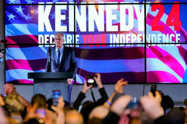 Independent presidential candidate Robert F. Kennedy Jr. speaks at a campaign rally in Phoenix, Ariz., on Dec. 20, 2023. (Matt York/AP Photo)