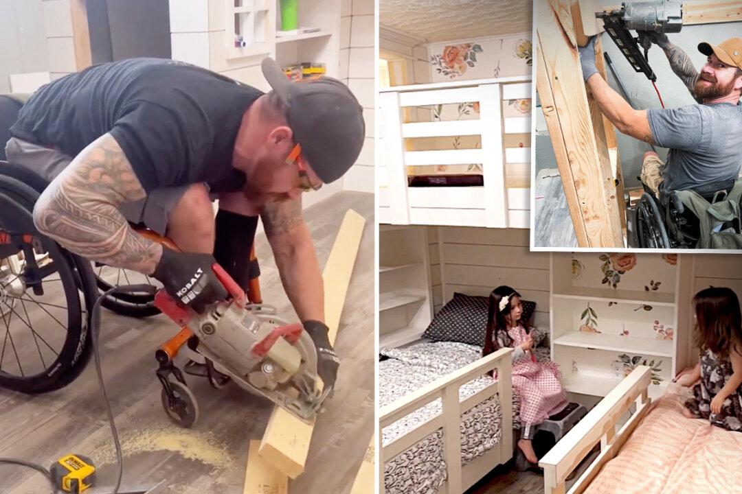 The Wheelchair Dad: Builder Paralyzed in a Fall Creates Dream Bunkbed for 3 Daughters