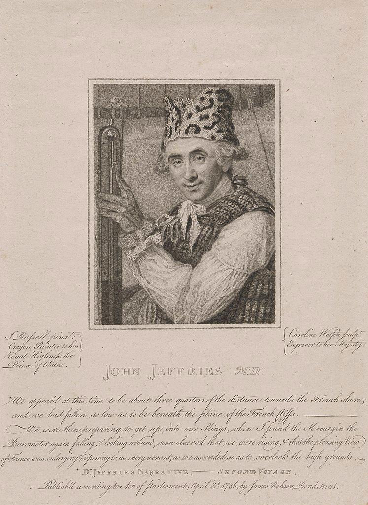 Dr. John Jeffries, an American physician with Loyalist views, pioneered meteorological science and balloon-powered flight in the late 18th century. (Public Domain)