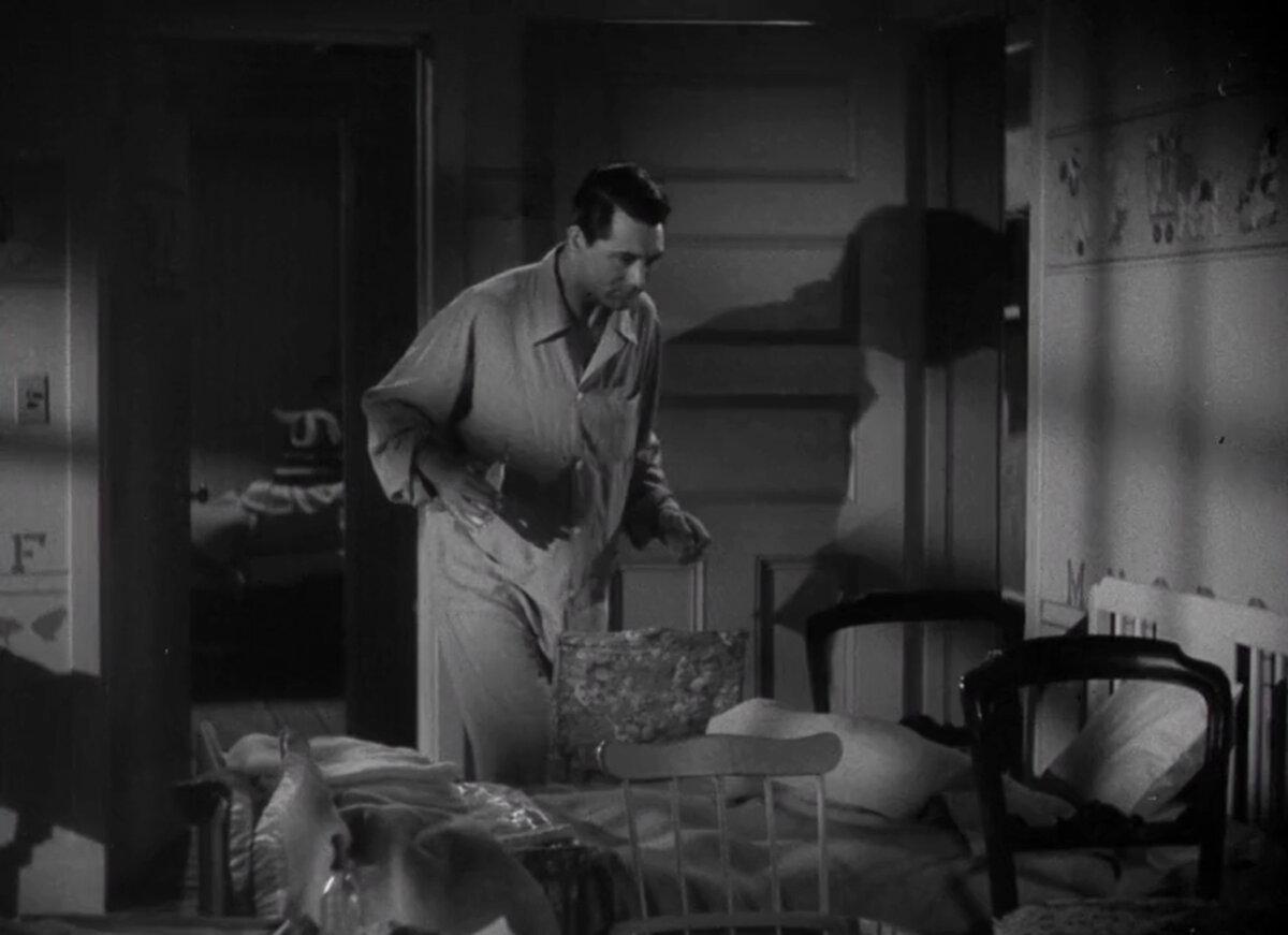 “Where’s the baby?” Roger Adams (Cary Grant) in one of the many funny scenes in “Penny Serenade” (Columbia Pictures)