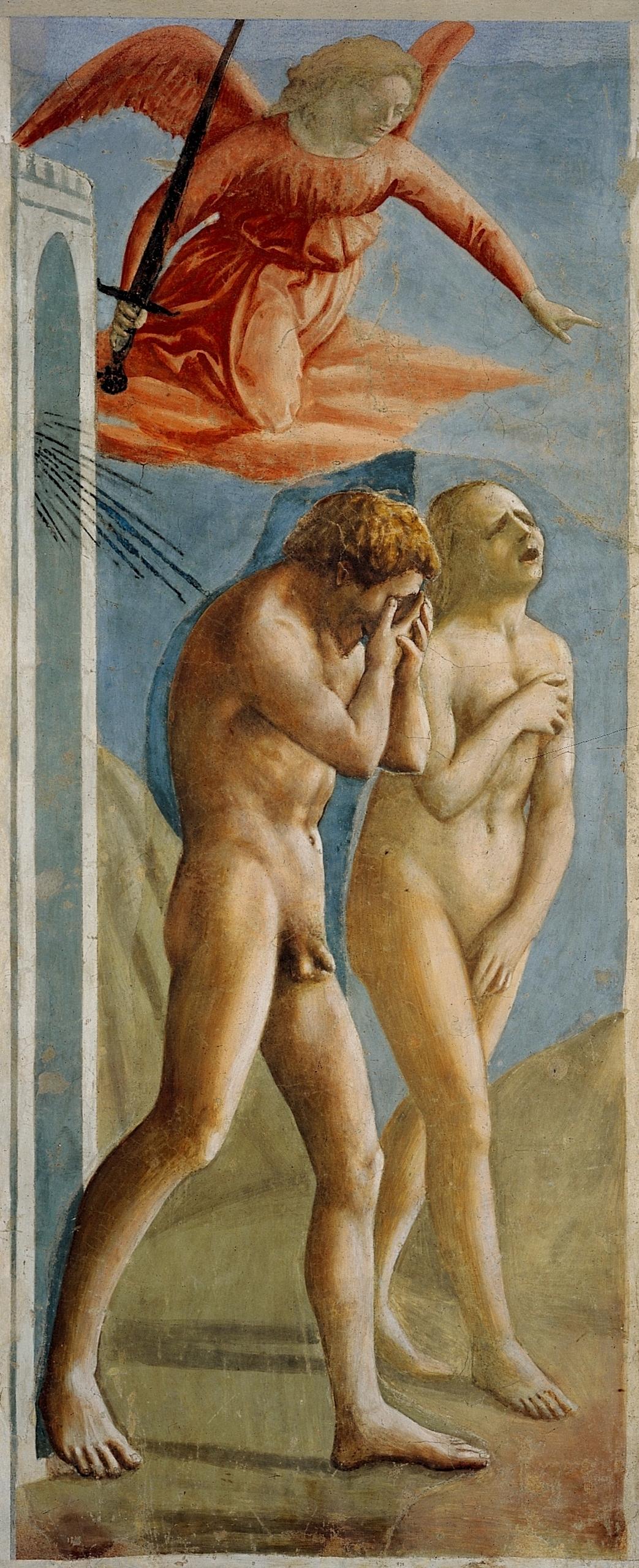 "Adam and Eve banished from Paradise," c.1427, by Masaccio. (Public domain)