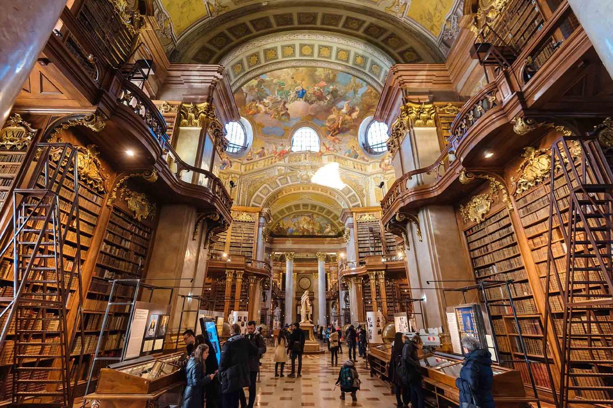 Inside the Austrian National Library. (aliaksei kruhlenia/Shutterstock)