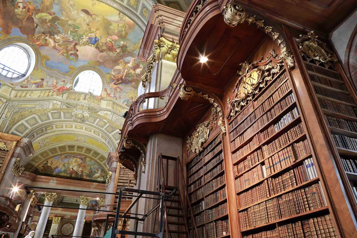 Interior of Austrian National Library. (Nazar Skladanyi/Shutterstock)