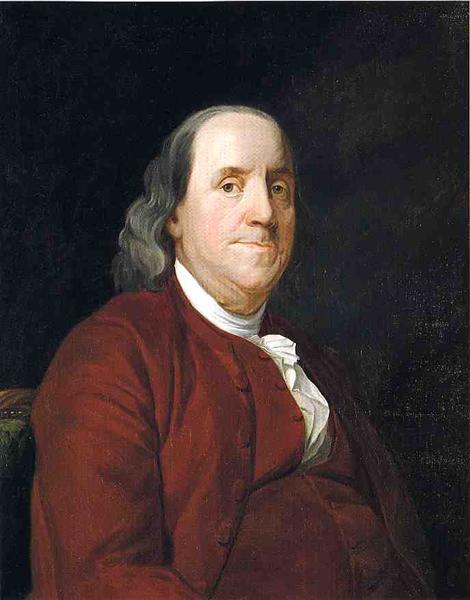 Benjamin Franklin, 1782, Joseph Wright. (Public Domain)