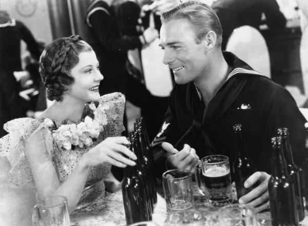 Connie Martin (Harriet Hilliard) and Bilge Smith (Randolph Scott), in "Follow the Fleet." (MovieStillsDB)
