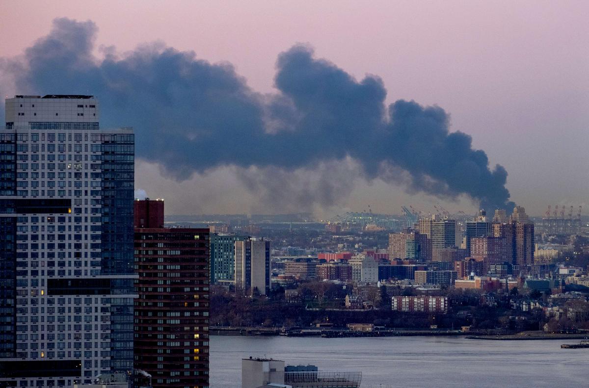 100 New Jersey Firefighters Battle Blaze at Former Singer Sewing Machine Factory