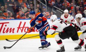 NHL Roundup: Zach Hyman’s Hat Trick Fuels Oilers Past Senators