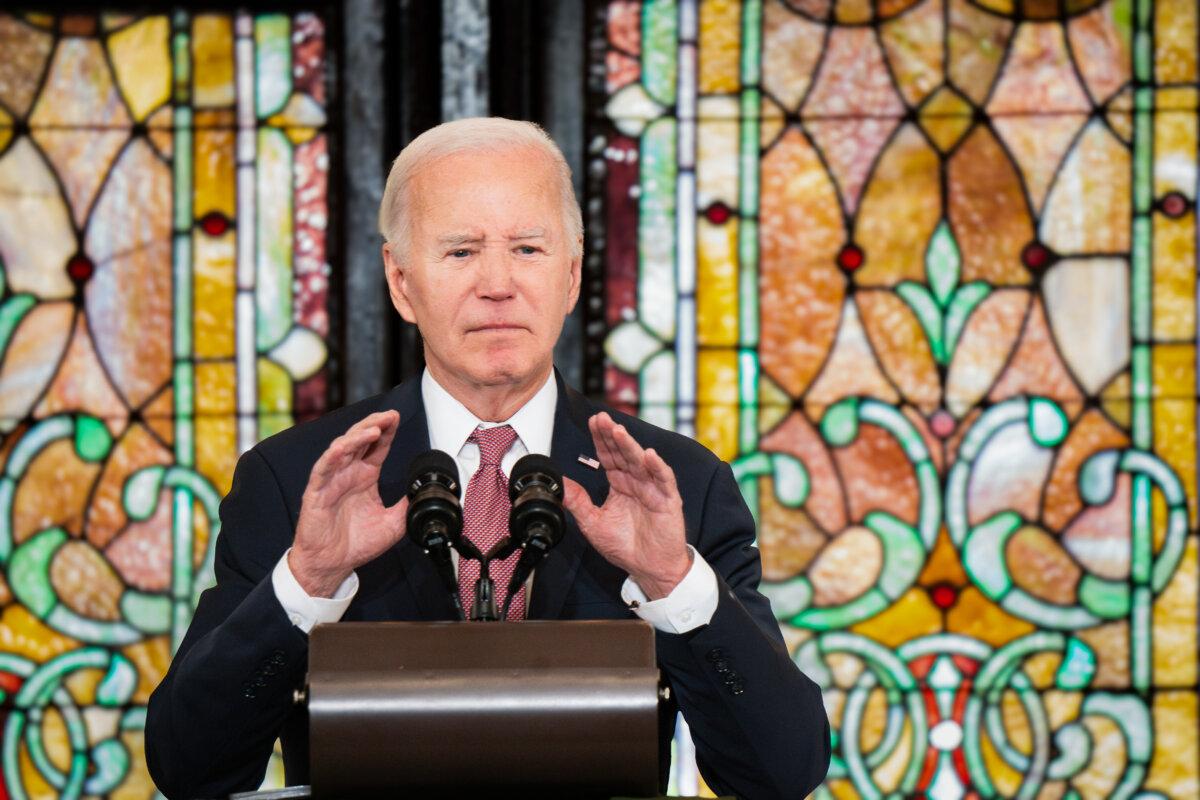 President Joe Biden speaks during a campaign event at a campaign event at Mother Emanuel AME church in Charleston, S.C., on Jan. 8, 2024. (Sean Rayford/Getty Images)