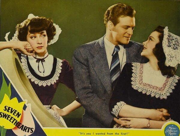 Lobby card for the 1942 film "Seven Sweethearts." (MovieStillsDB)