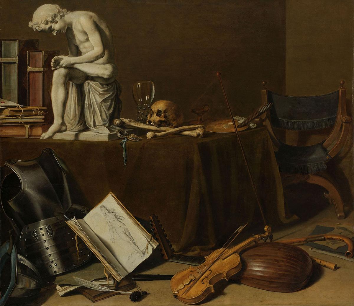 "Vanitas Still Life With the Spinario," 1628, by Pieter Claesz. Oil on panel; 27 1/2 inches by 31 1/4 inches. Rijksmuseum, Amsterdam. (Public Domain)