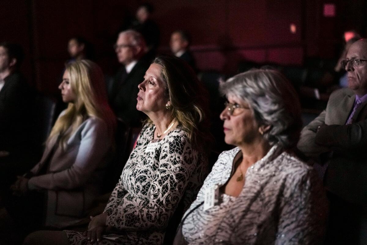 People at the congressional screening and premiere of The Epoch Times' documentary, “The Real Story of Jan. 6, Part 2: The Long Road Home,” at the U.S. Capitol in Washington on Jan. 9, 2024. (Samira Bouaou/The Epoch Times)