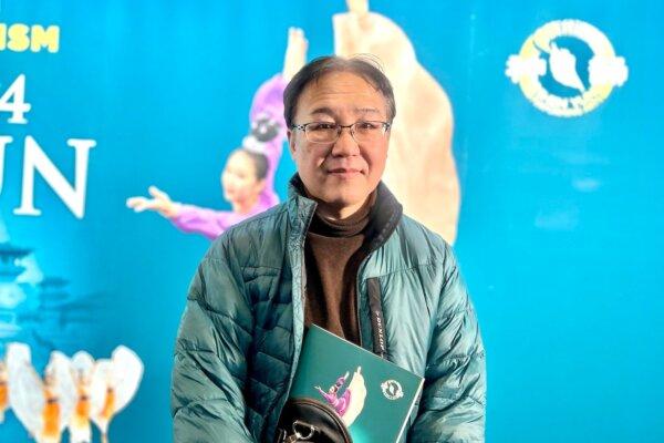 Osamu Yamakuchi at the Shen Yun Performing Arts performance at Omiya Sonic City in Saitama, Japan, on Jan. 8, 2024. (Niu Bin/The Epoch Times)
