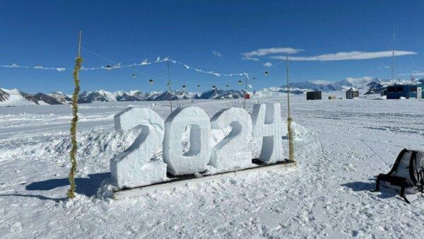 Bob Tsang arrived at Union Glacier on Jan.1, 2024 (Courtesy of Bob Tsang)