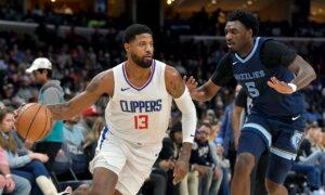 Paul George Scores 37 Points as Clippers Rout Undermanned Grizzlies