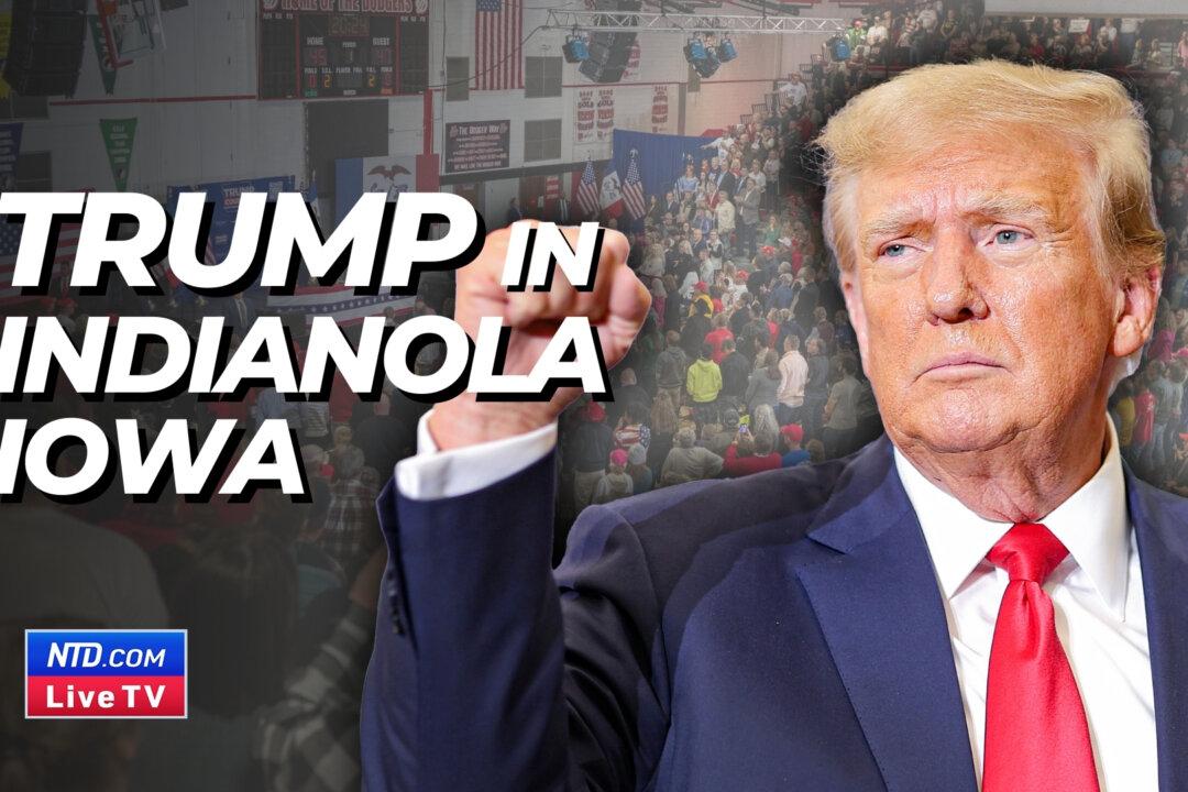 Trump Campaigns in Indianola the Day Before Iowa Caucus