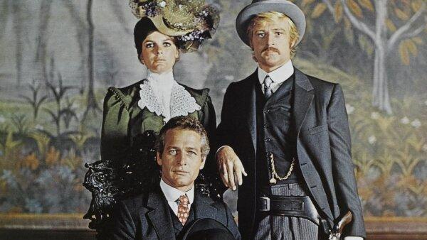 (L–R) Etta Place (Katherine Ross), Butch Cassidy (Paul Newman), and the Sundance Kid (Robert Redford), in "Butch Cassidy and the Sundance Kid." (20th Century Fox)