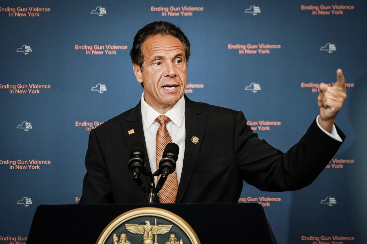 New York Gov. Andrew Cuomo declares a state of emergency because of the ongoing violence in New York City on July 6, 2021. (Spencer Platt/Getty Images)