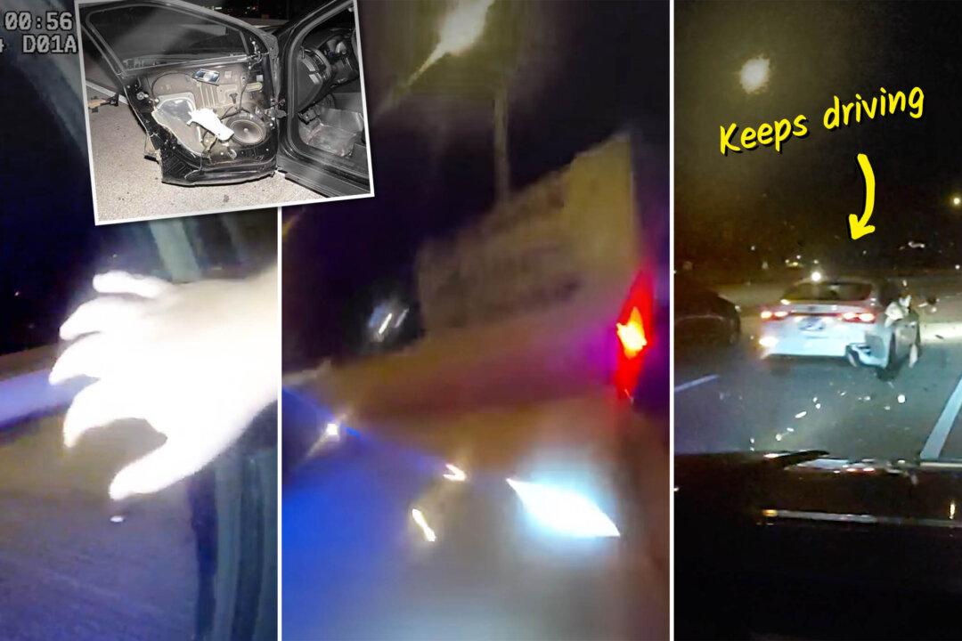 VIDEO: Officer Narrowly Survives Hit and Run as Driver Crashes Into Door—Missing Him by Inches
