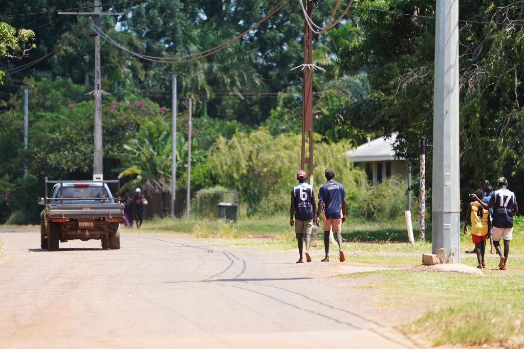 A street view of Kerinauia Highway in Wurrumiyanga, Tiwi Islands to the north of Australia on April 18, 2019. (Stefan Postles/Getty Images)