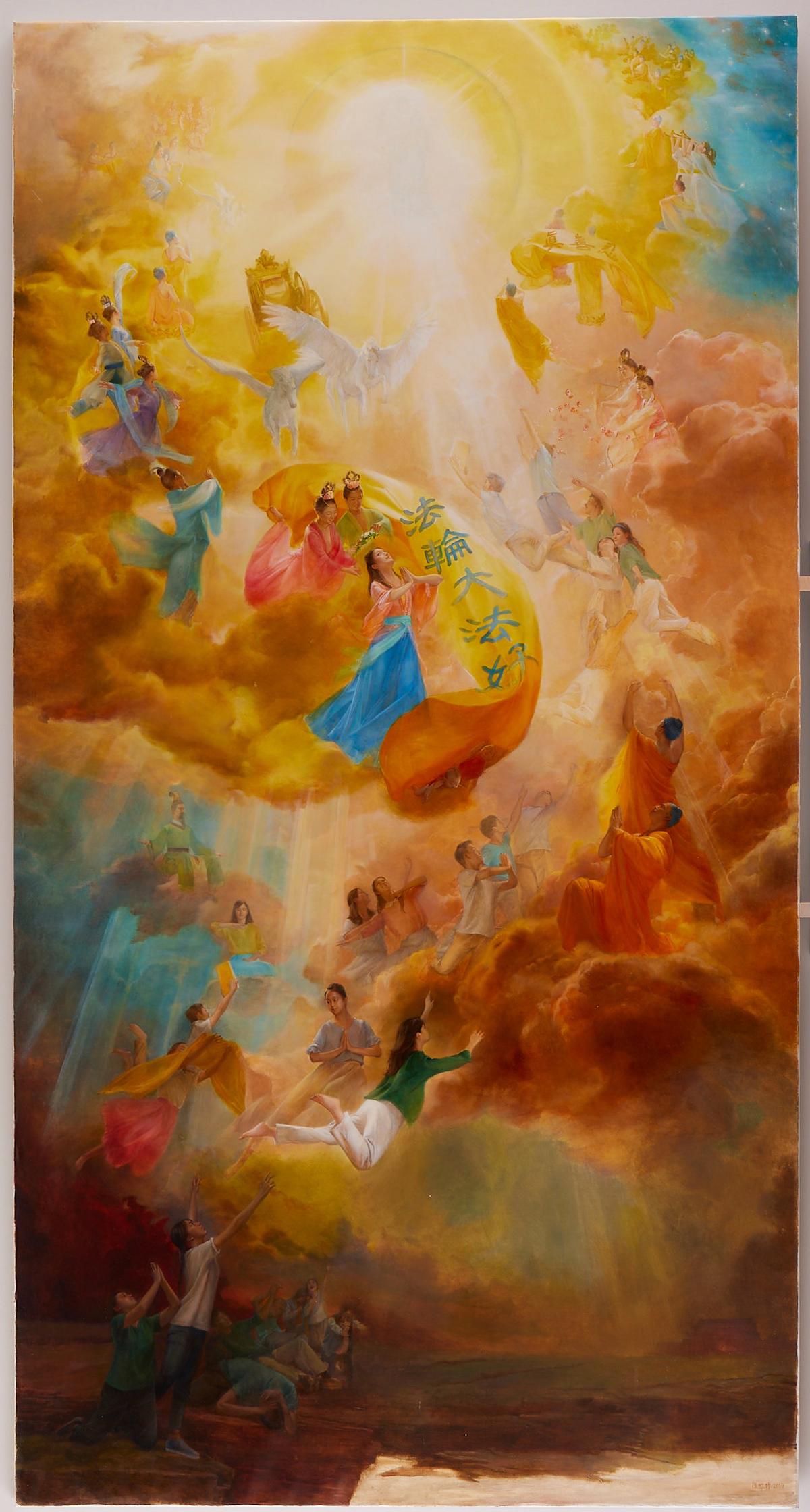 "The Infinite Grace of Buddha (Left)" by Hung-Yu Chen. (NTD International Figure Painting Competition)