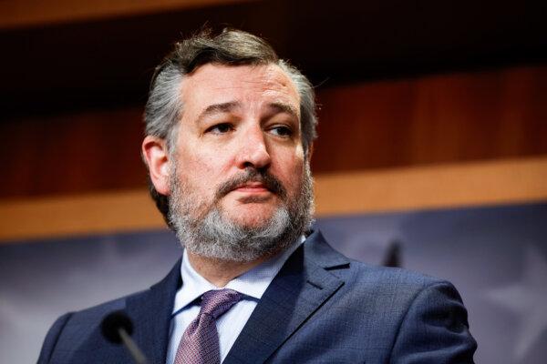 Sen. Ted Cruz (R-Texas) speaks during a news conference at the U.S. Capitol Building in Washington, on July 19, 2023. (Anna Moneymaker/Getty Images)
