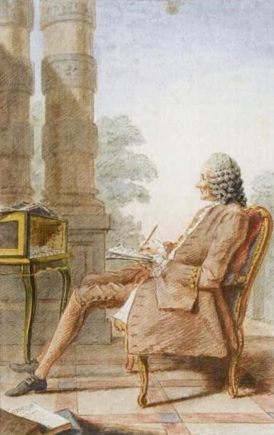 Portrait of Rameau by Louis Carrogis Carmontelle, 1760. (Public Domain)