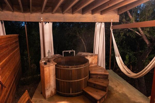 Camp Hot Wells soaking tubs offer the ultimate in relaxation. (Benjamin Myers/TNS)