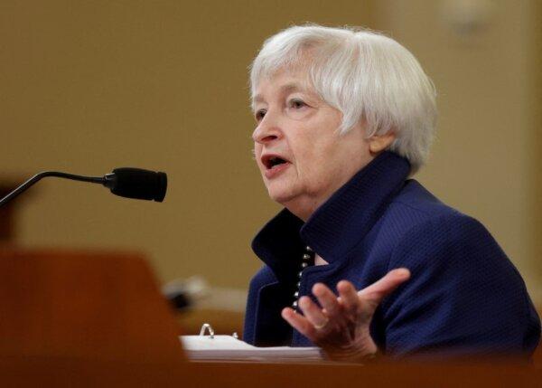 U.S. Treasury Secretary Janet Yellen testifies before a House Ways and Means Committee hearing on President Joe Biden's proposed 2023 U.S. budget, on Capitol Hill in Washington, on June 8, 2022. (Jonathan Ernst/Reuters)