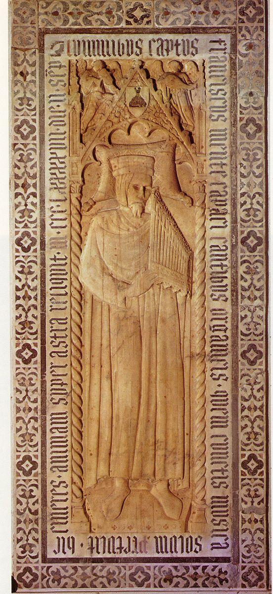 The tombstone of Francesco Landini, an Italian composer and pioneer of polyphony in the 14th century. (Public Domain)