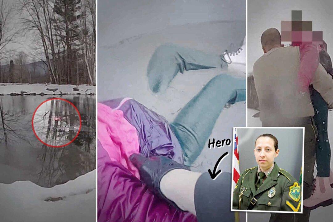 VIDEO: State Trooper Gets Call of 8-Year-Old Girl Who Fell in Frozen Pond—Then Training Took Over