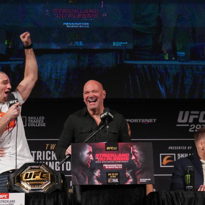 UFC Champion Strickland Says He’s Standing Up for Canadians’ Freedom