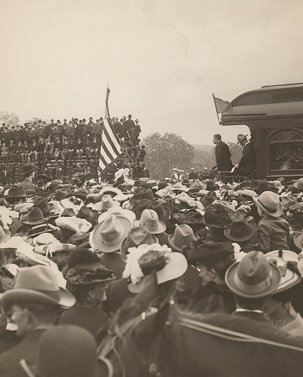 Teddy Roosevelt at Kansas City, Kansas, 1900. SMU Libraries Digital Collections. (Public Domain)
