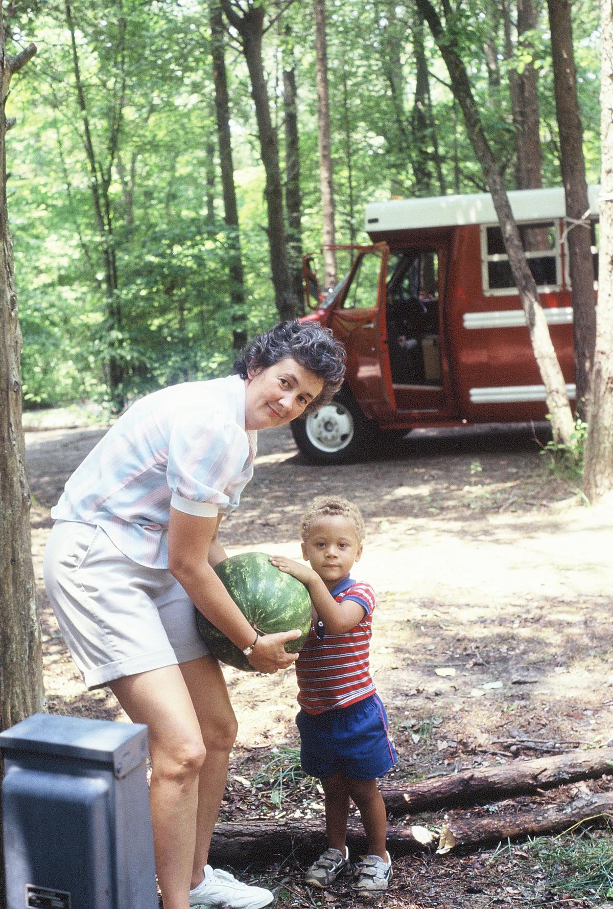 A childhood photo of Mr. Holland with his adoptive mother. (Courtesy of Steventhen Holland)