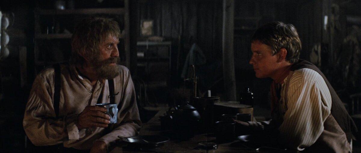 Spur (Kirk Douglas) and Jim Craig (Tom Burlinson), in "The Man From Snowy River." (20th Century Fox)