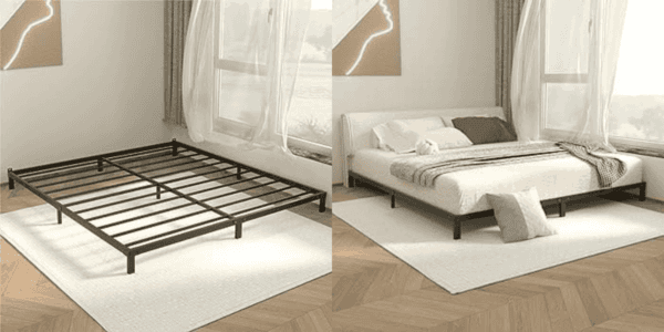 LUKIROYAL Full Metal Bed Frame