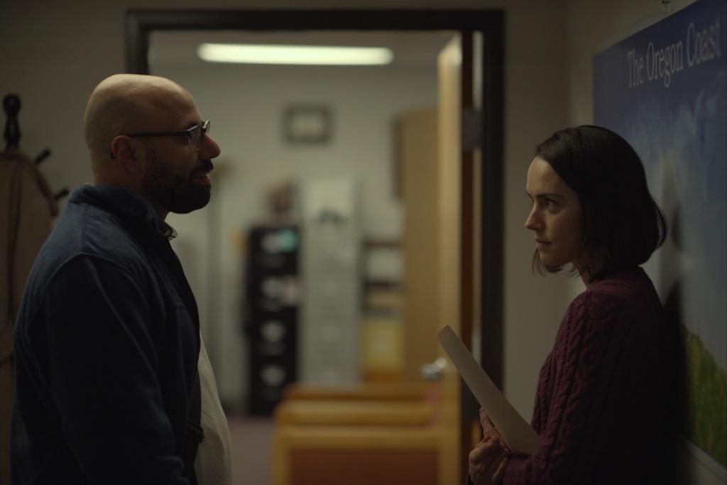 Richard (Dave Merheje) and Fran (Daisy Ridley), in “Sometimes I Think About Dying.” (Oscilloscope Laboratories)