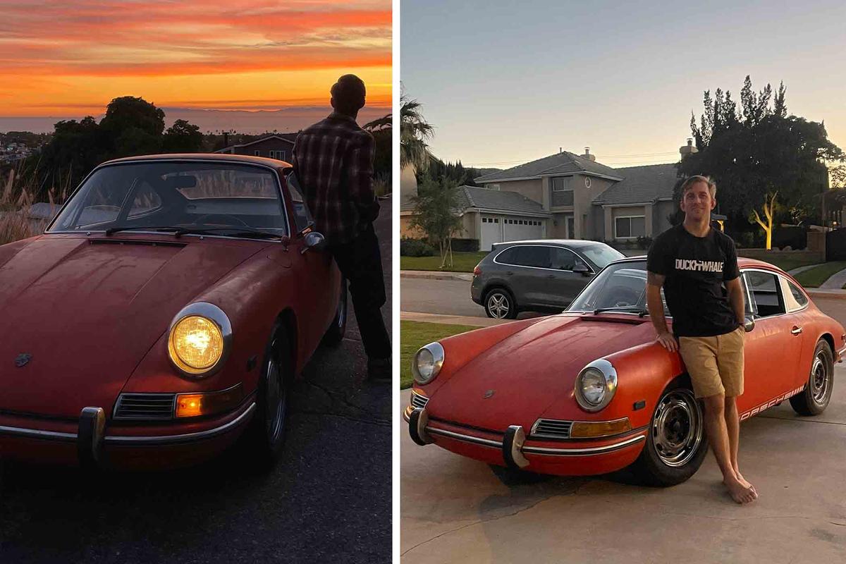 Mr. Gideon with his Porsche 912 after getting it back on the road. (Courtesy of <a href="https://www.instagram.com/mgideon_/">Michael Gideon</a>)