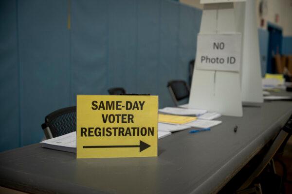 A polling site at Christa McAuliffe School in Concord, N.H., on Jan. 23, 2024. (Madalina Vasiliu/The Epoch Times)