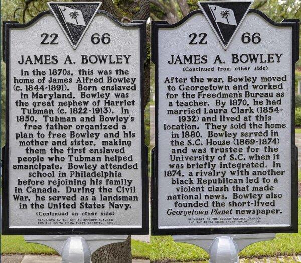 Historical marker placed in front of the James Alfred Bowley house. (KCHermes/CC BY-SA 4.0)