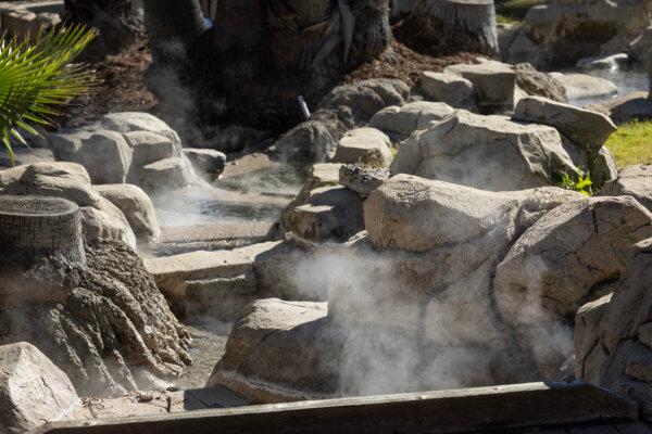 Steam rises from the geothermal water flowing through Murrieta Hot Springs Resort in Murrieta, California, on Jan. 11, 2024. (Myung J. Chun/Los Angeles Times/TNS)